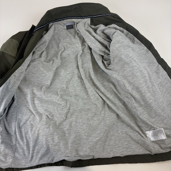 VINTAGE Nike Jacket Mens Medium‎ Green Full Zip Lined Windbreaker Olive - Picture 3 of 15